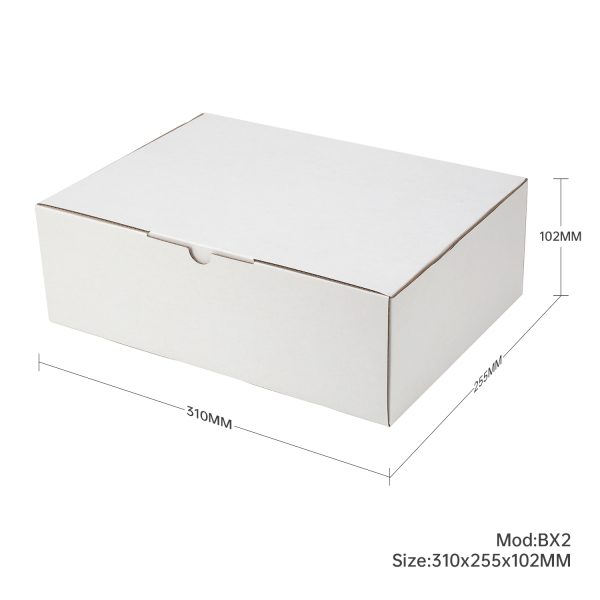 100pcs 310 x 225 x 102mm Diecut Mailing Box White