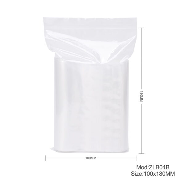 1000pcs 100mm x 180mm Resealable Ziplock Plastic Bags