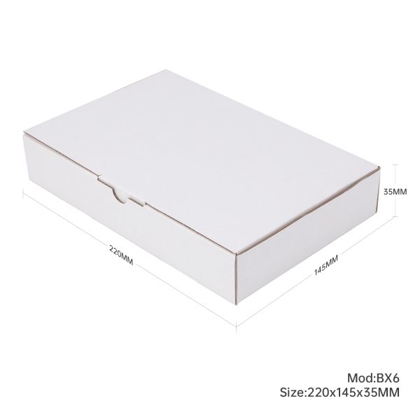 200pcs 220 x 145 x 35mm Diecut Mailing box White