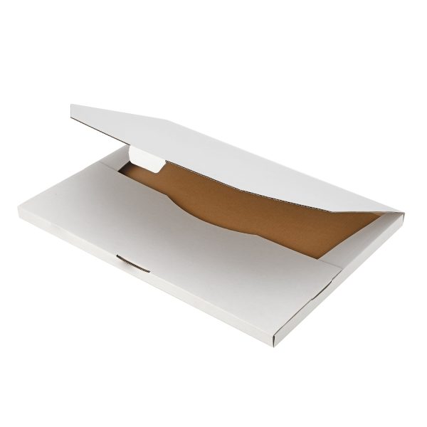 100pcs 350 x 250 x 16mm Diecut Flat Mailing Box White