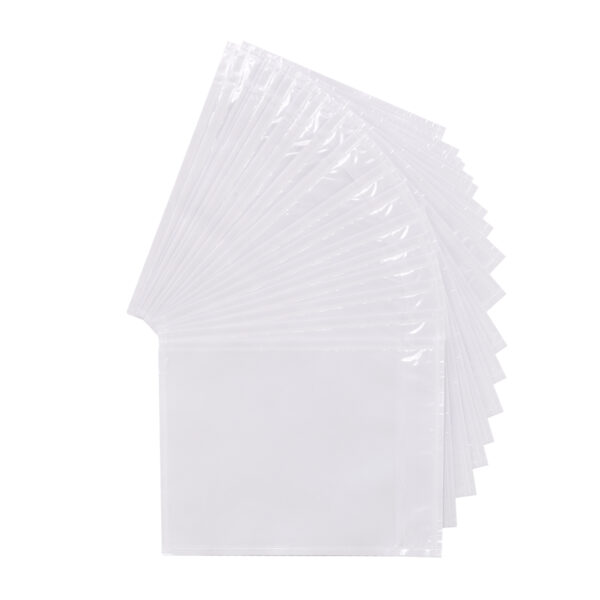 1000pcs 115mm x 150mm Invoice Enclosed Sticker Pouch Doculopes Plain White