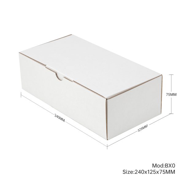 100pcs 240 x 125 x 75mm Diecut Mailing Box White