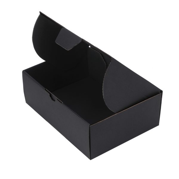 100pcs Full Black 220 x 160 x 77mm Diecut Mailing Box