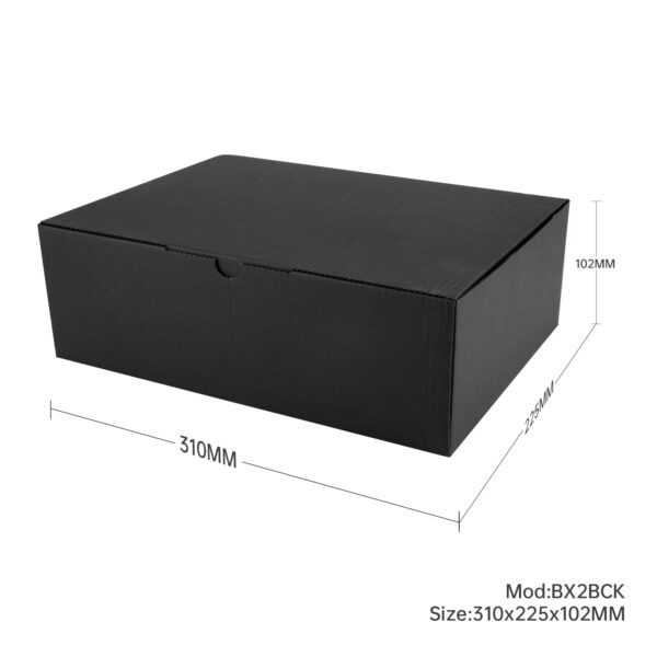 100pcs 310 x 225 x 102mm A4 Diecut FULL Black Mailing Box