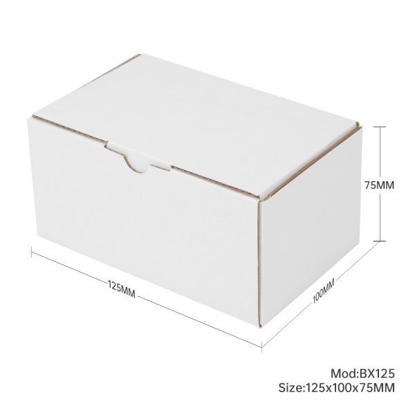 100pcs 125 x 100 x 75mm Diecut Mailing Box White