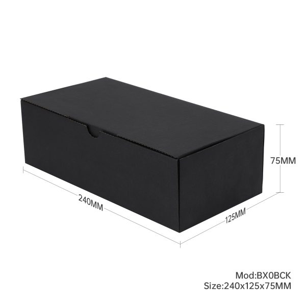 100pcs 240 X 125 X 75mm Diecut Mailing Box Black