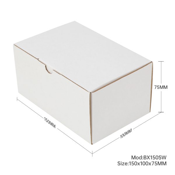 100pcs 150 X 100 X 75mm Diecut Mailing Box White