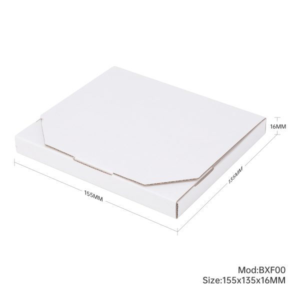 200pcs 155 x 135 x 16mm Diecut Flat Mailing Box White