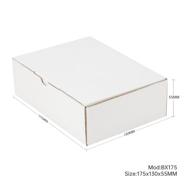 100pcs 175 x 130 x 55mm Diecut Mailing Box White