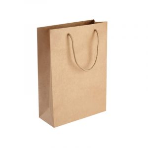 250pcs Kraft Paper Shopping Carry Bag 190×245x80mm