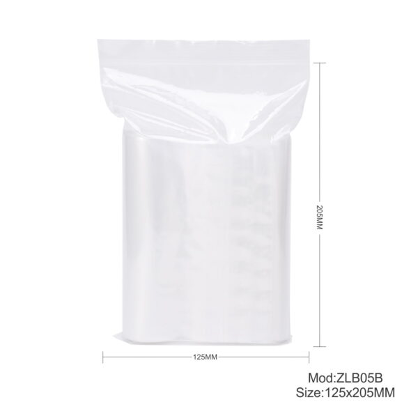 1000pcs 125mm x 205mm Resealable Ziplock Plastic Bags