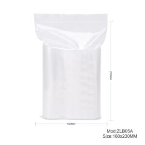 1000pcs 160mm x 230mm Resealable Ziplock Plastic Bags