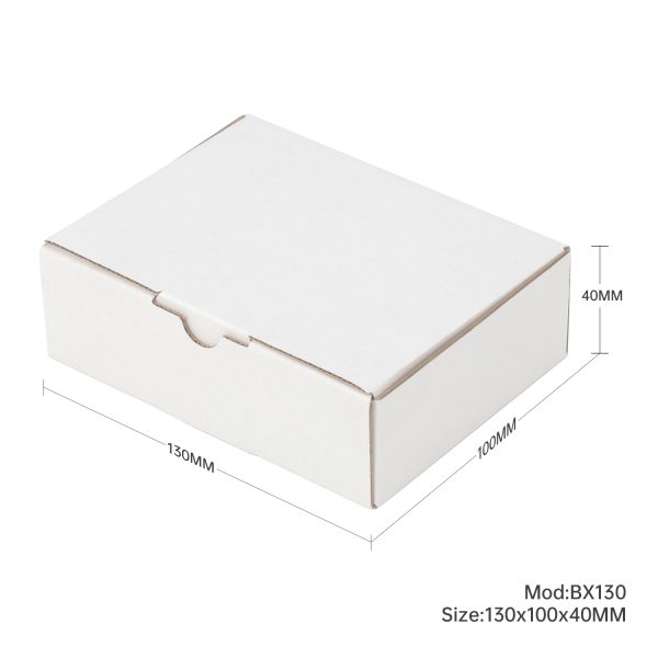 100pcs 130 x 100 x 40mm Diecut Mailing Box White