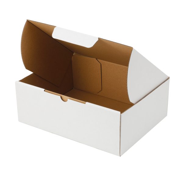 100pcs 250 x 190 x 90mm Diecut Mailing Box White