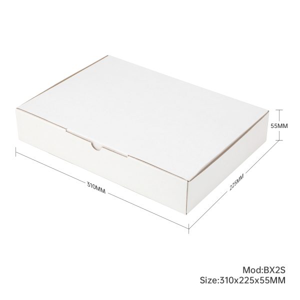 100pcs 310 x 225 x 55mm Diecut Mailing Box White