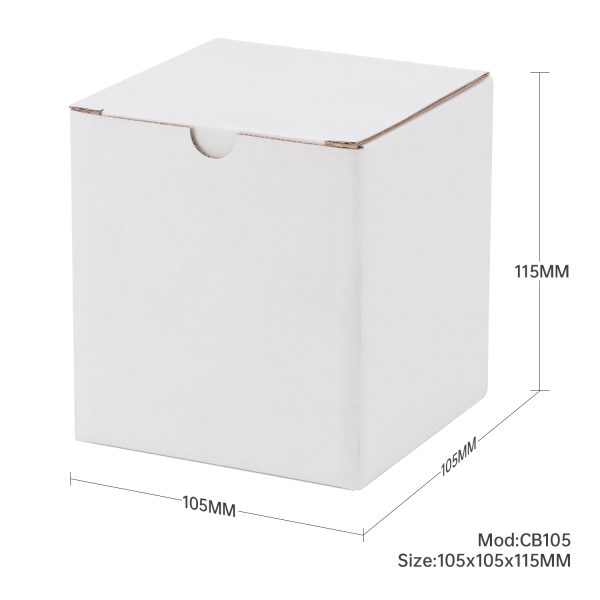 100pcs 105 x 105 x 115mm Candle Mailing Box White