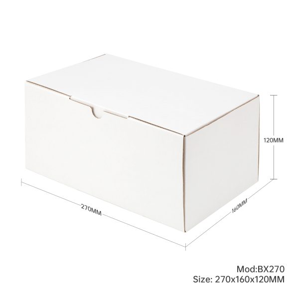 100pcs Diecut 270 x 160 x 120mm Mailing Box White