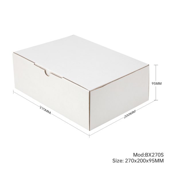 100pcs Diecut 270 x 200 x 95mm Mailing Box White