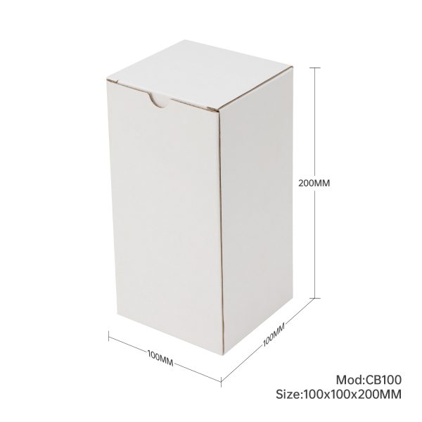 100pcs 100 x 100 x 200mm Candle Mailing Box White