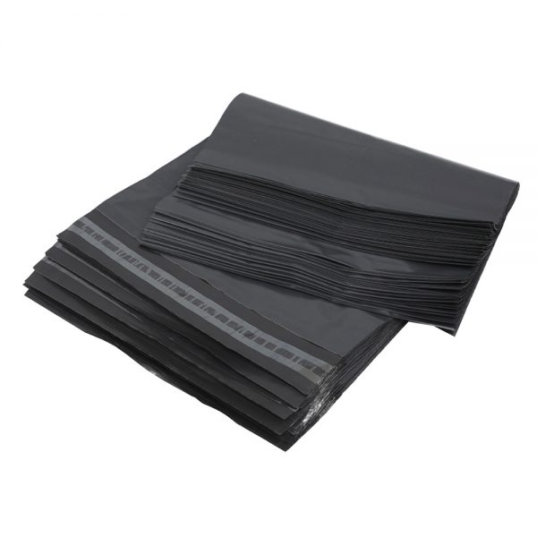 500pcs BLACK 350mm x 480mm Poly Mailing Bag Courier Satchel