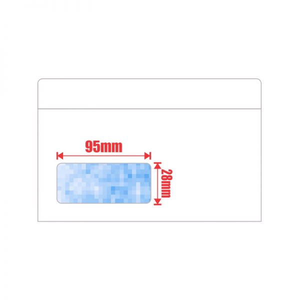 500pcs DL Window Peel and Seal White Envelopes110mm x 220mm