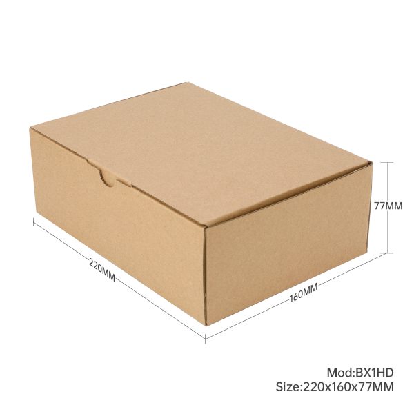 100pcs 220 x 160 x 77mm Diecut Mailing Box Brown Heavy Duty