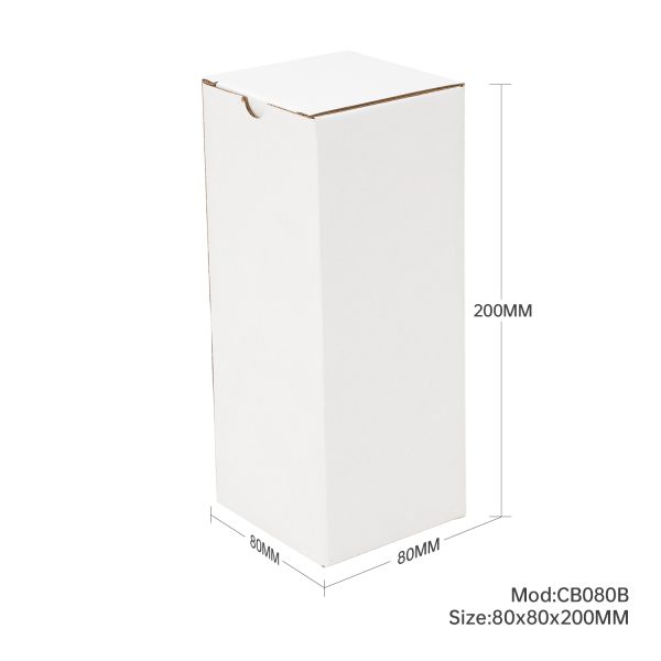 100pcs 80 x 80 x 200mm Candle Mailing Box White