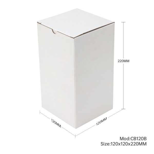 100pcs 120 x 120 x 220mm Candle Mailing Box White