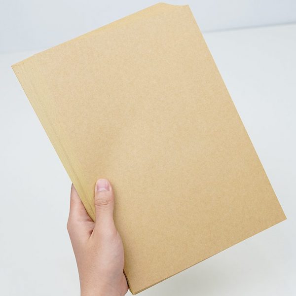 100pcs A4 Brown Kraft Sticker Paper Sheet Label