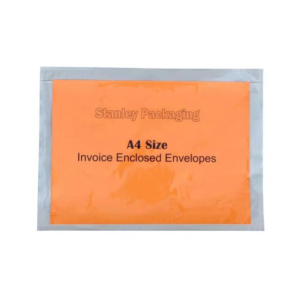 250pcs 330mm x 240mm A4 Invoice Enclosed Sticker Pouch Doculopes Plain