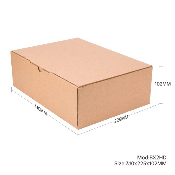 50pcs 310 x 225 x 102mm Diecut Mailing Box Brown Heavy Duty