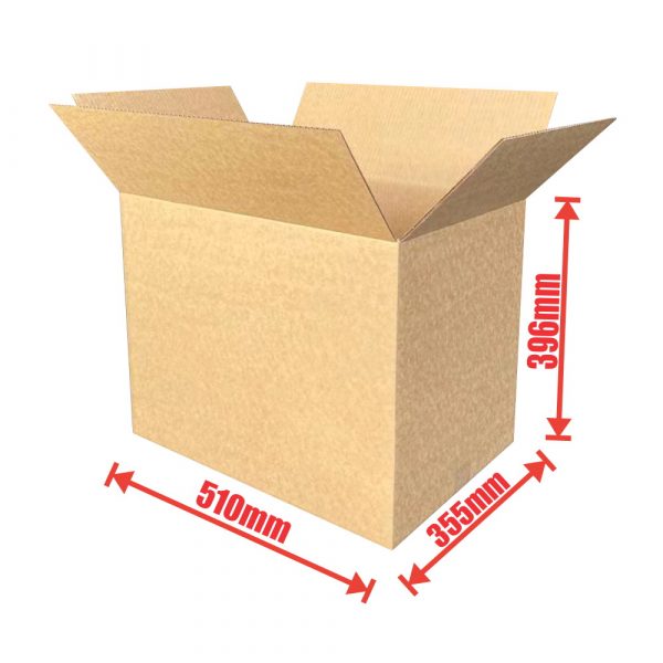 25pcs 72Lt Moving Cardboard Carton Boxes 510x396x355mm