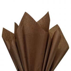 500 Sheets Acid Free Tissue Paper 500x750mm 17gsm Chocolate Brown