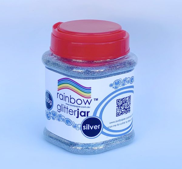 Glitter Jar 250g Silver