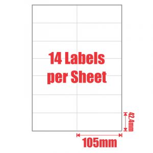 100pcs 14UP Mailing Address Sticker Labels Self Adhesive