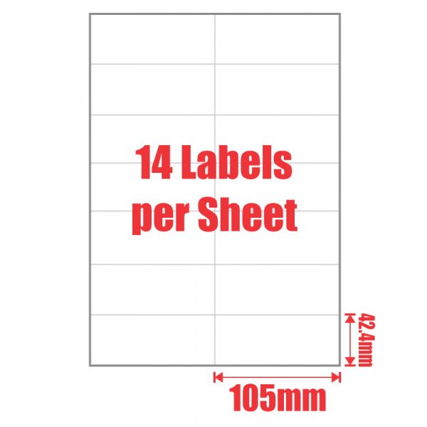 100pcs 14UP Mailing Address Sticker Labels Self Adhesive