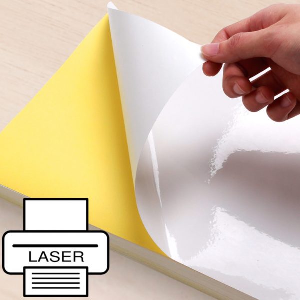 100pcs A4 White Glossy Self Adhesive Address Labels