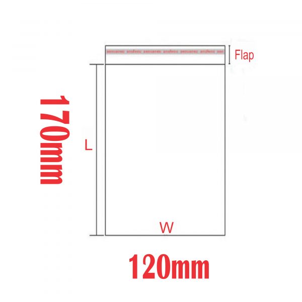 1000pcs 120mm x 170mm Polypropanlene BOPP Bag 35um