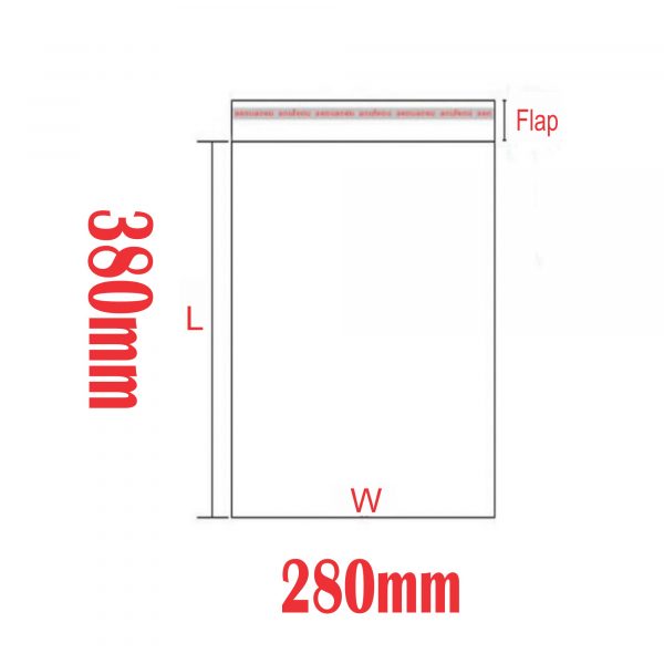 100pcs 280mm x 380mm Polypropanlene BOPP Bag 35um