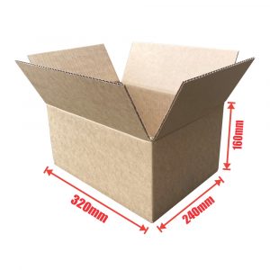 25pcs 320 x 240 x 160mm Regular Slotted Mailing Box Heavy Duty Brown