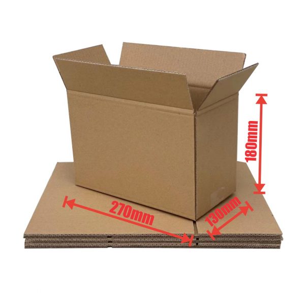 20pcs Heavy Duty 270 x 130 x 180mm Brown Double Wall Mailing Box