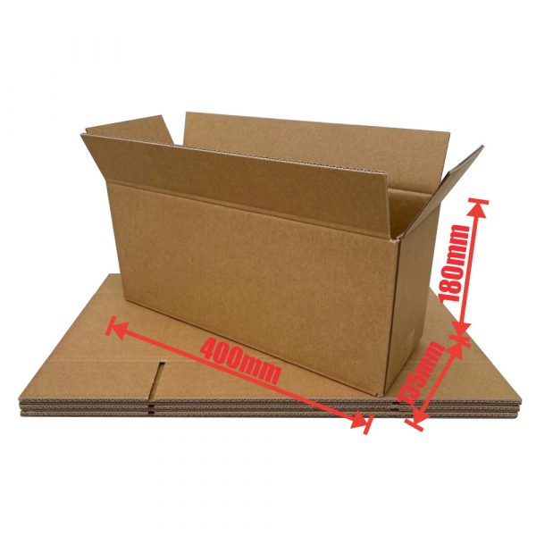 20pcs Heavy Duty 400 x 135 x 180mm Brown Double Wall Mailing Box