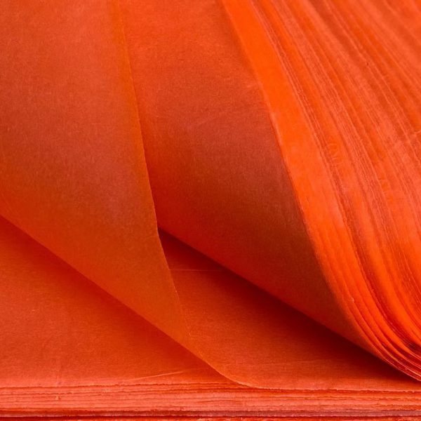 500 Sheets Acid Free Tissue Paper 500x750mm 17gsm Burnt Orange