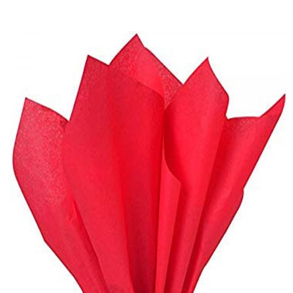 500 Sheets Acid Free Tissue Paper 500x750mm 17gsm Red