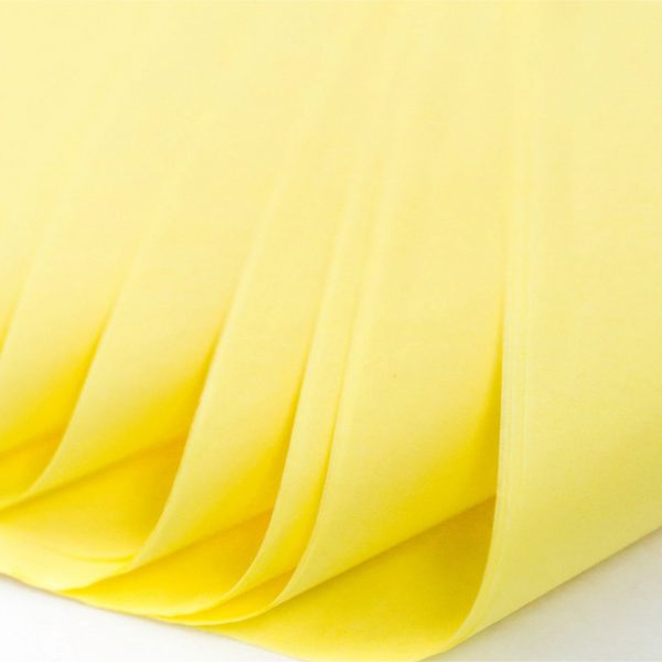 500 Sheets Acid Free Tissue Paper 500x750mm 17gsm Light Yellow