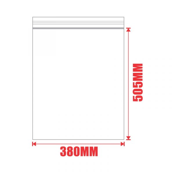 100pcs 380mm x 505mm Resealable Ziplock Plastic Bags