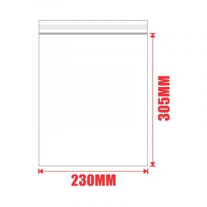 1000pcs 230mm x 305mm Resealable Ziplock Plastic Bags