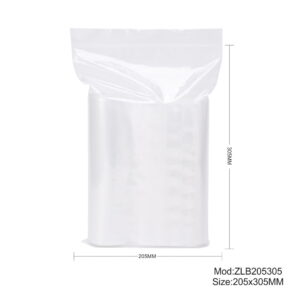 1000pcs 205mm x 305mm Resealable Ziplock Plastic Bags