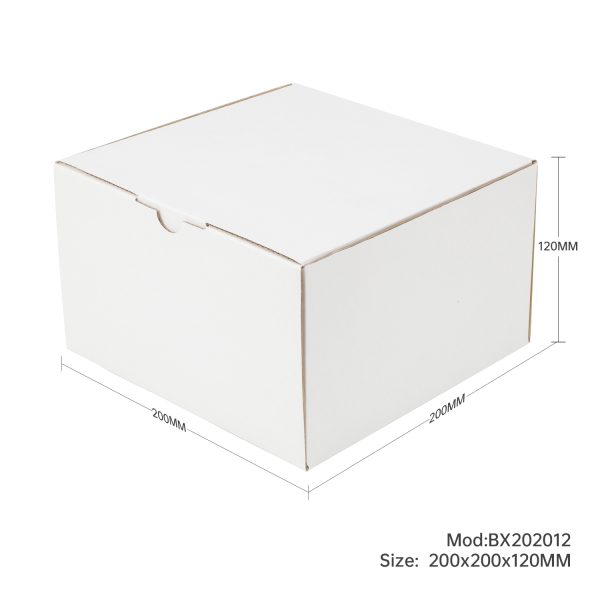 100pcs 200 X 200 X 120mm Diecut Mailing Box White