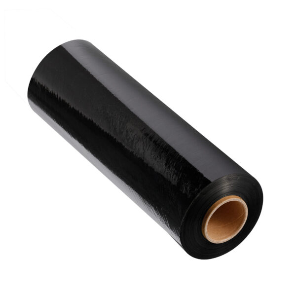 224 Rolls 500mm x 400m 25UM Black Hand Stretch Film Cast Pallet Wrap